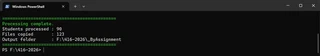 PowerShell after processing the submissions