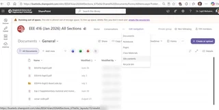 Opening Site contents in SharePoint