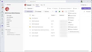 Opening the class Team in SharePoint